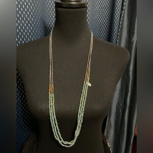 lonna & lilly Gold-Tone Paé Evil Eye Charm Beaded 36" Triple-Strand
Necklace